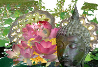 ©Ridenour_Thai Buddha and Lotus montage