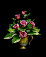 2022 11 Ridenour NANCY Bronze Vase and Mauve Roses